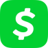 A green square with a white dollar sign inside of it.