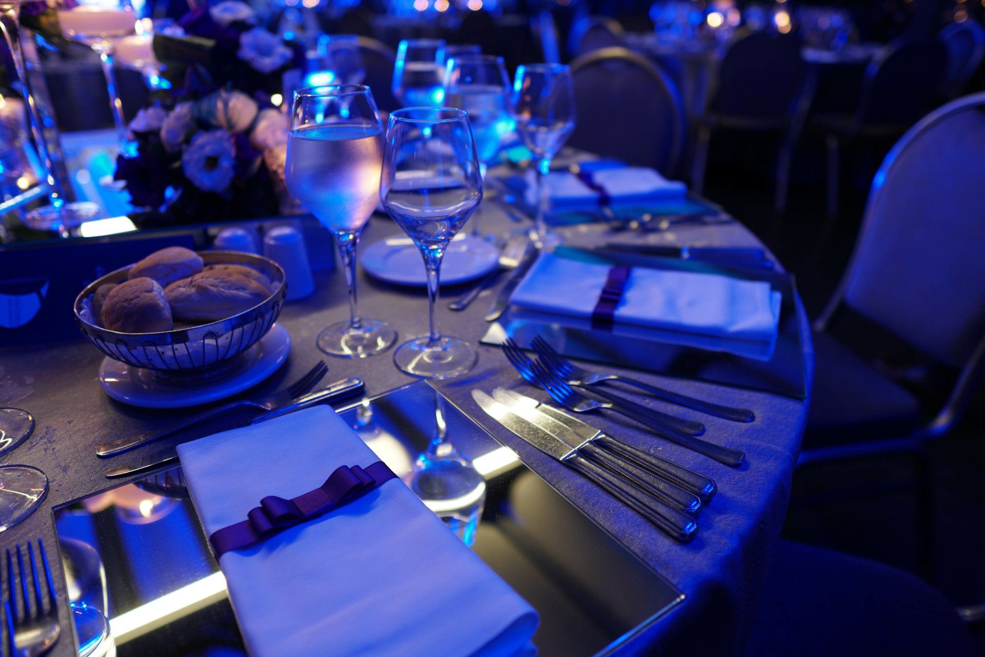 dinner table at gala