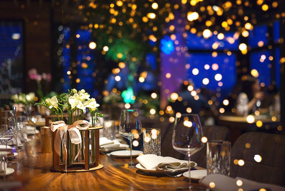 decorations available for  a holiday party at CrystalView
