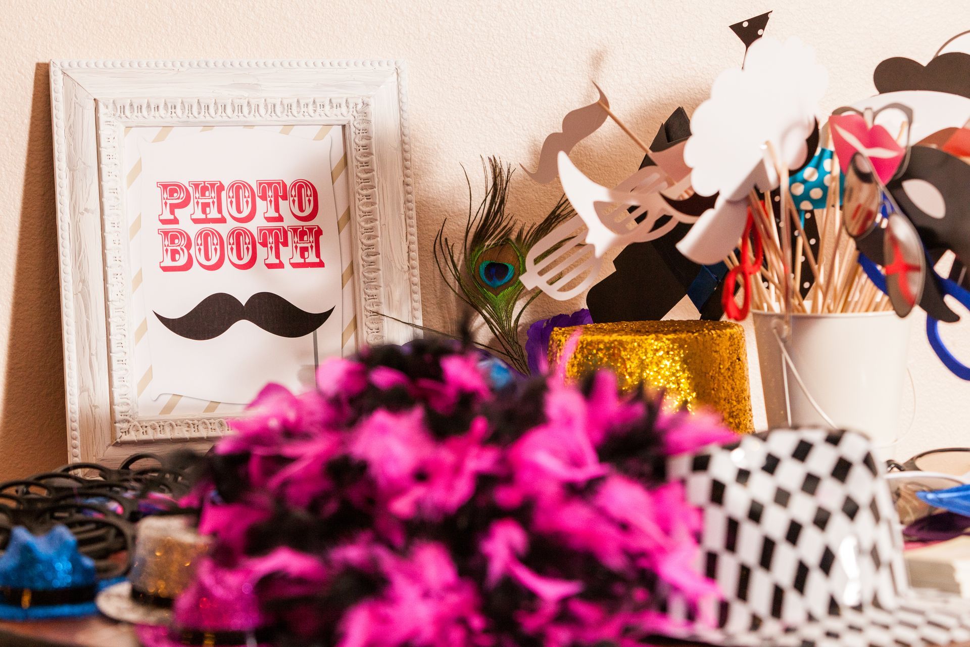 photo booth and items