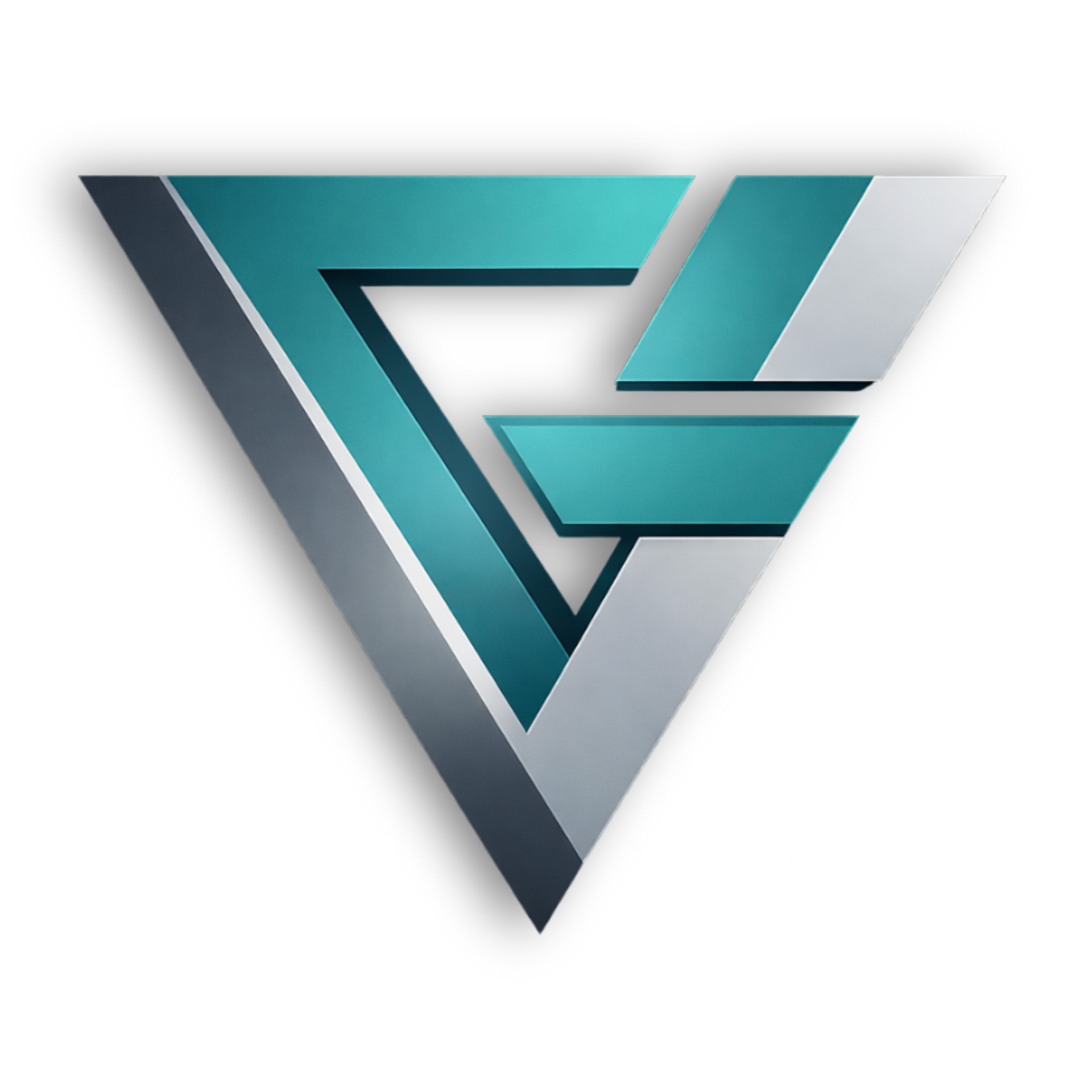 Teal and black logo with a 