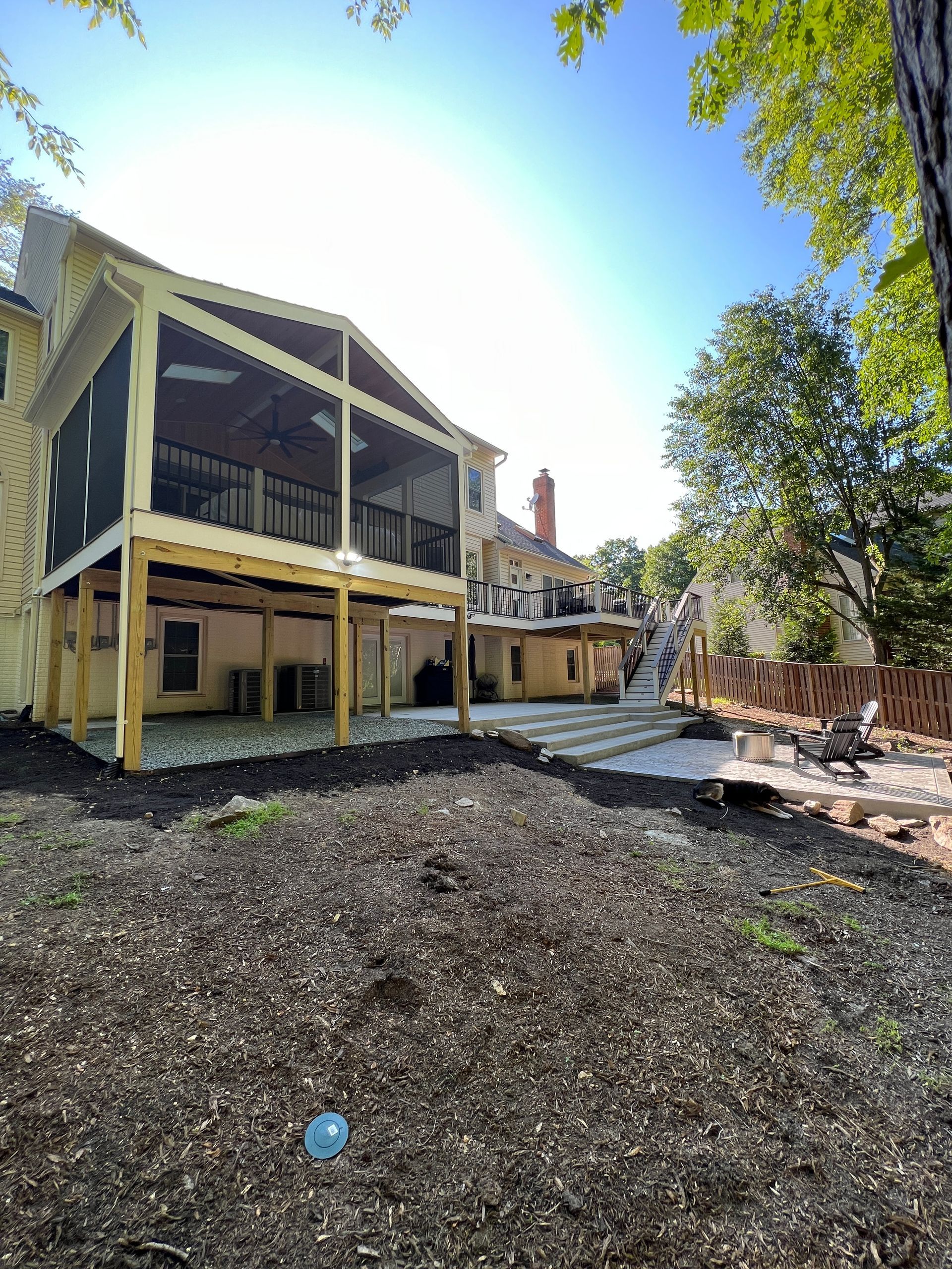 Trex Composite Deck and Screened-In Porch