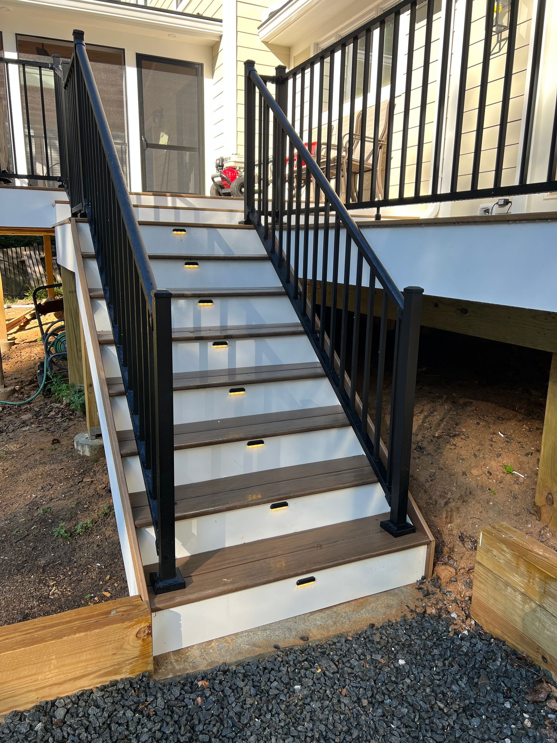 Timbertech Screened-In Porch and deck with Westbury Handrails and ScreenEZE in Chantilly, VA