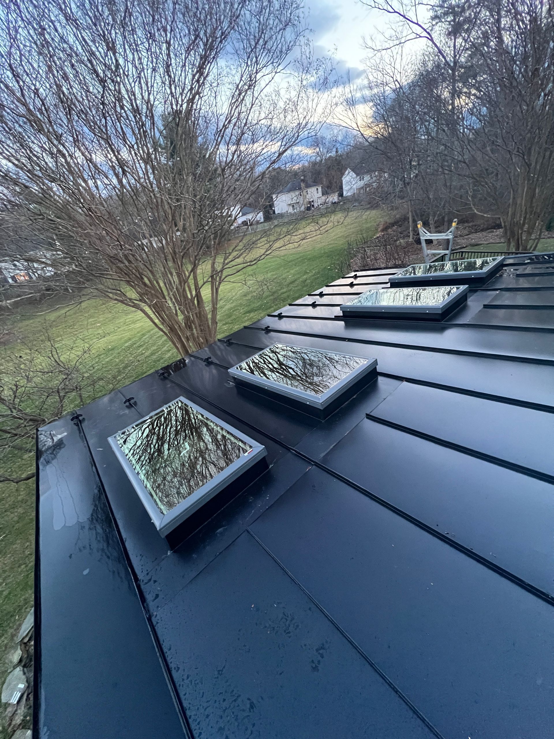 Velux Porch Skylights with Standing Seam roof in Chantilly, VA