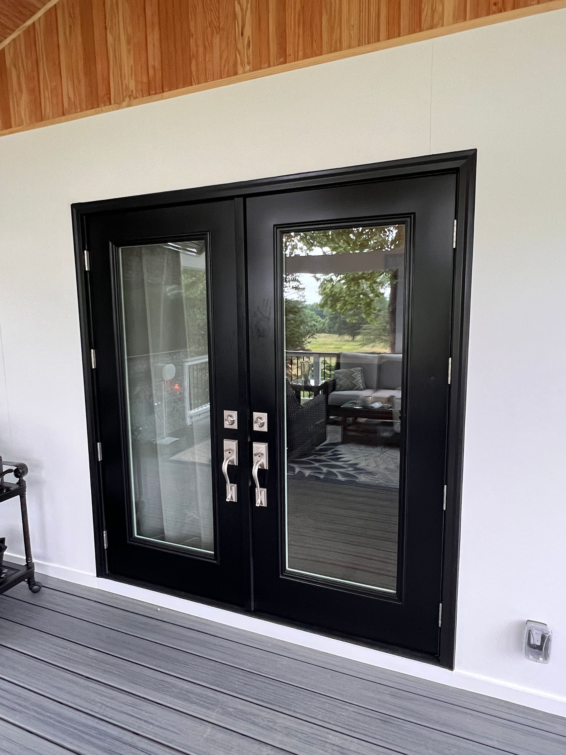 Provia French door in a open Trex Porch in Leesburg, VA