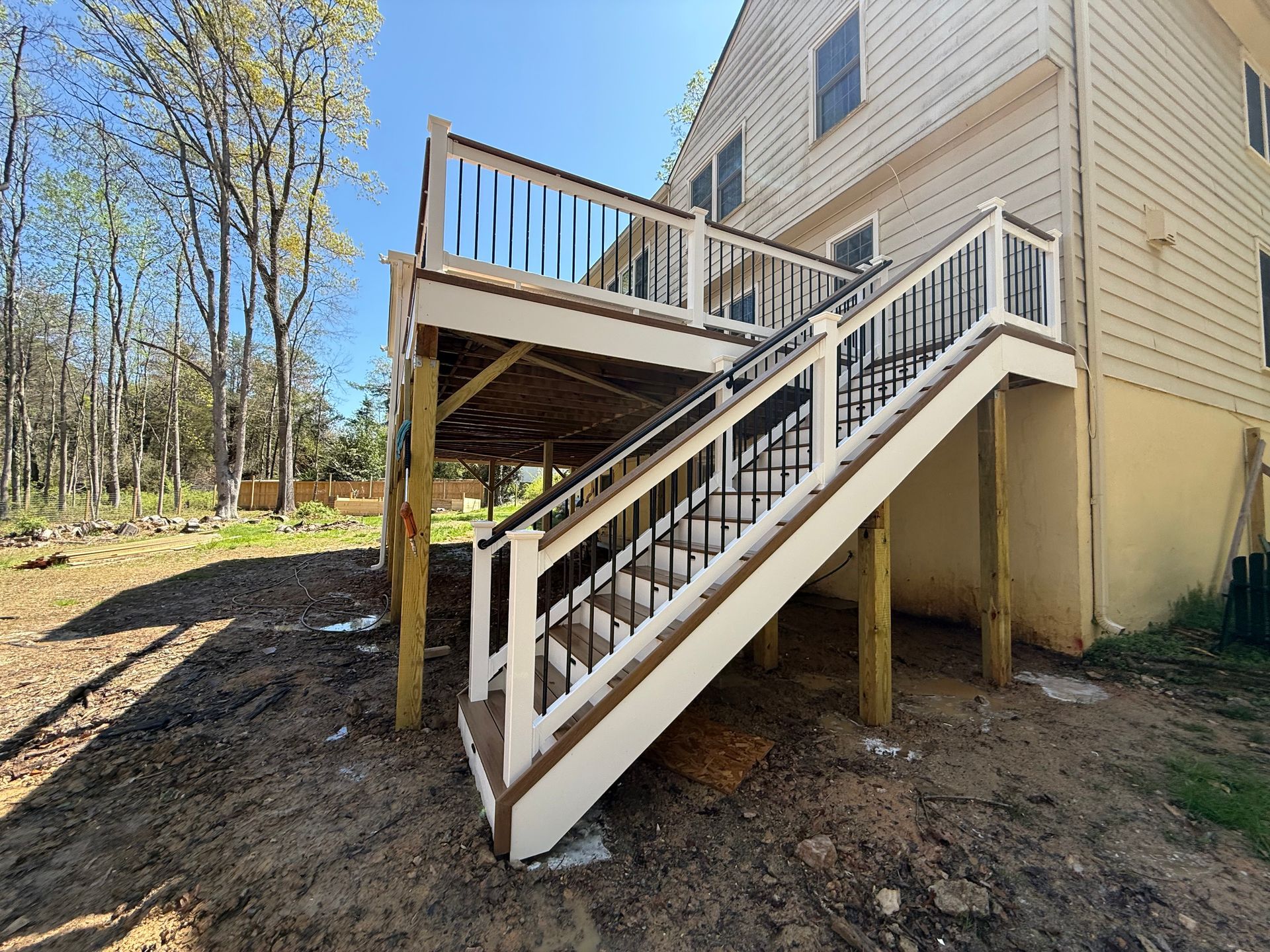 Timbertech Screened-In Porch with ScreenEZE and Deck in Fairfax Station, VA