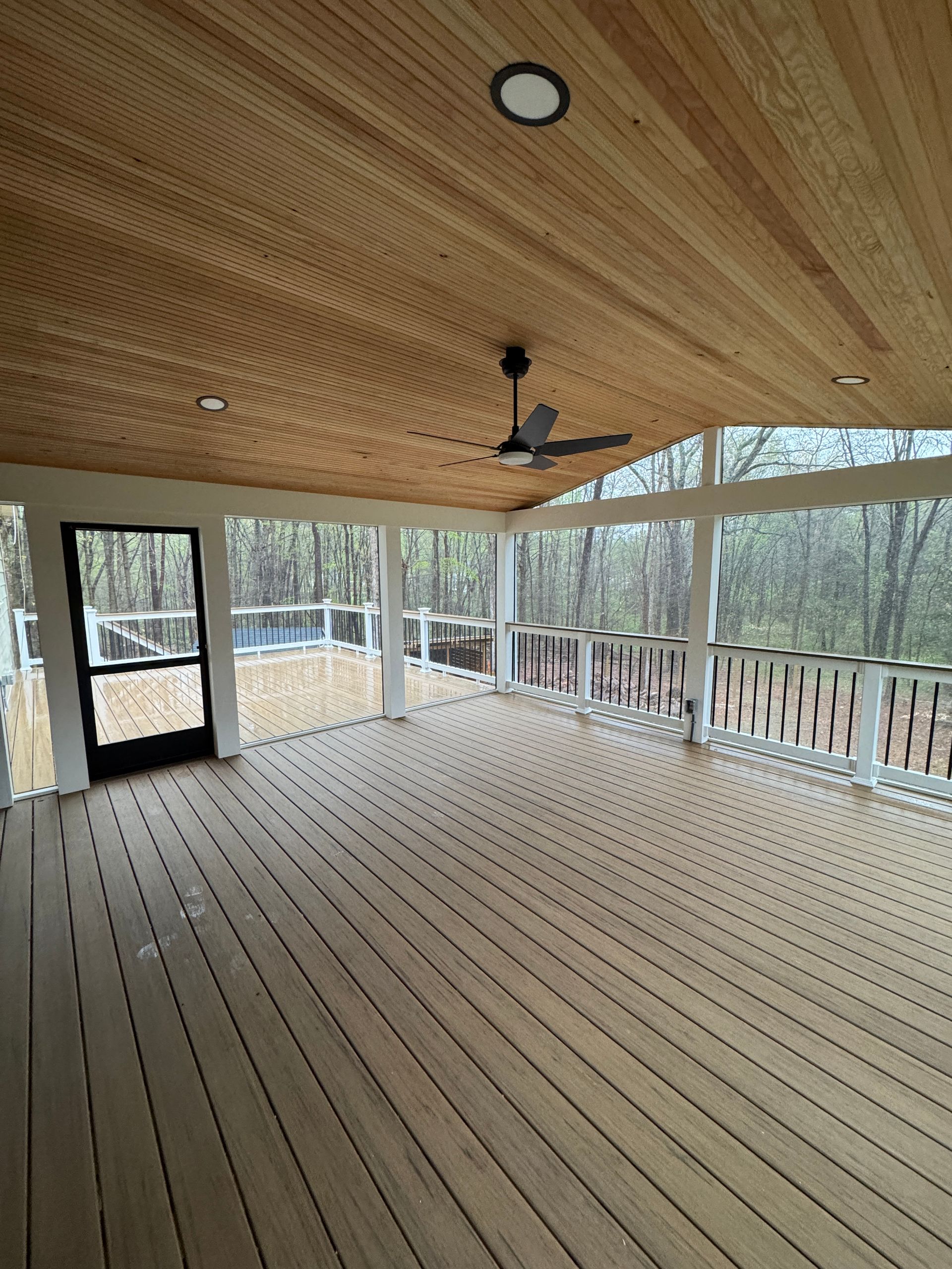 Timbertech Screened-In Porch with ScreenEZE and Deck in Fairfax Station, VA