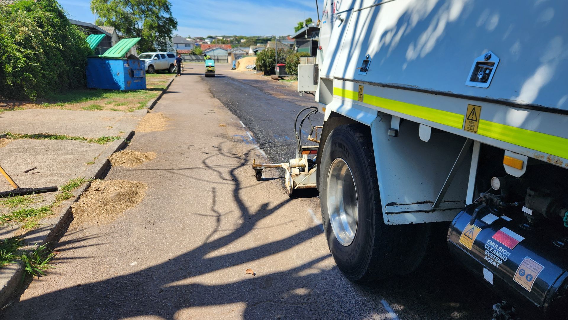 Road Resurfacing In Progress — TAC Asphalt Services in Warners Bay, NSW