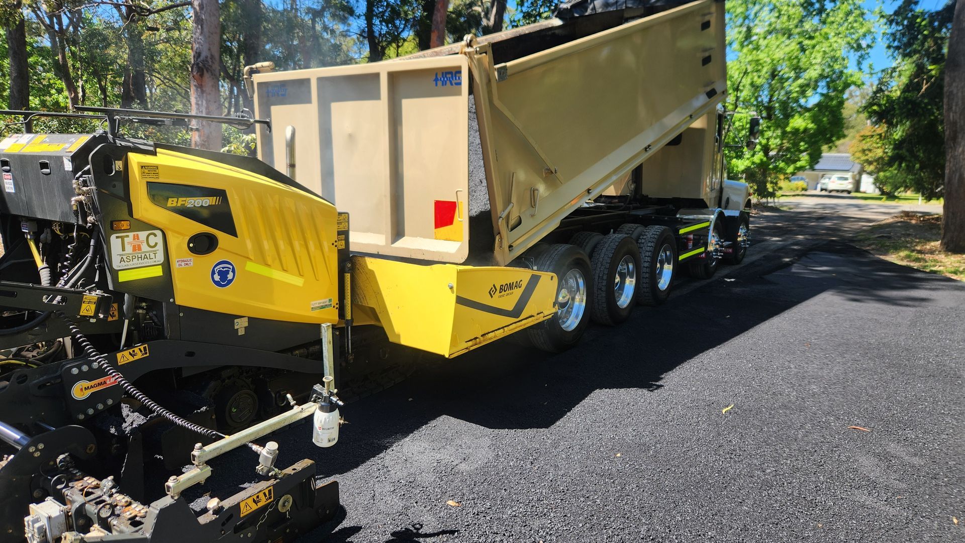 Asphalt Paving Operation — TAC Asphalt Services in Warners Bay, NSW