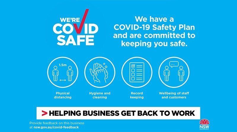 Covid Safe Sign — TAC Asphalt Services in Warners Bay, NSW