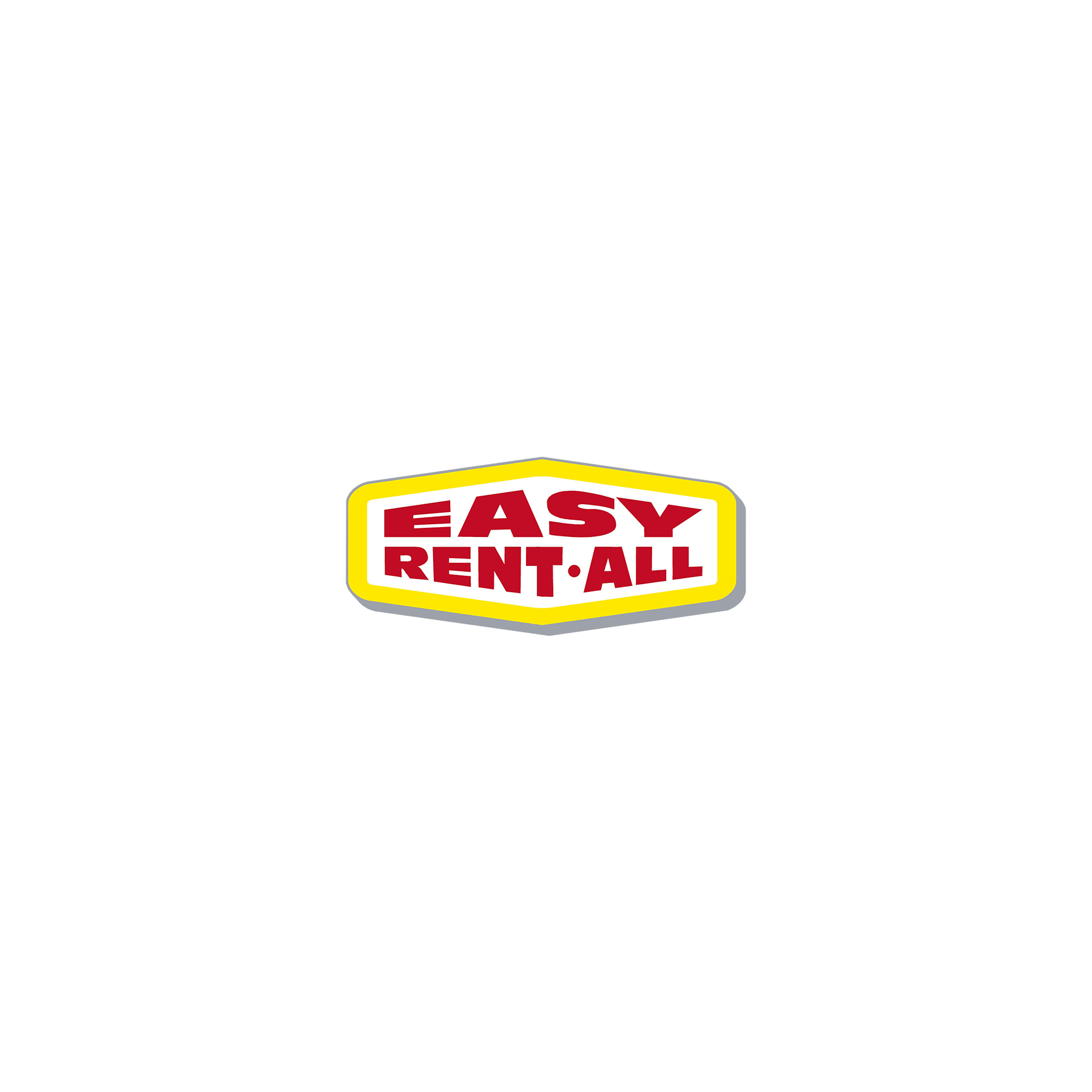 The easy rent all logo is yellow and red on a white background.