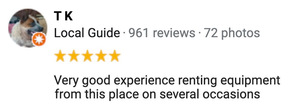 A very good experience renting equipment from this place on several occasions.