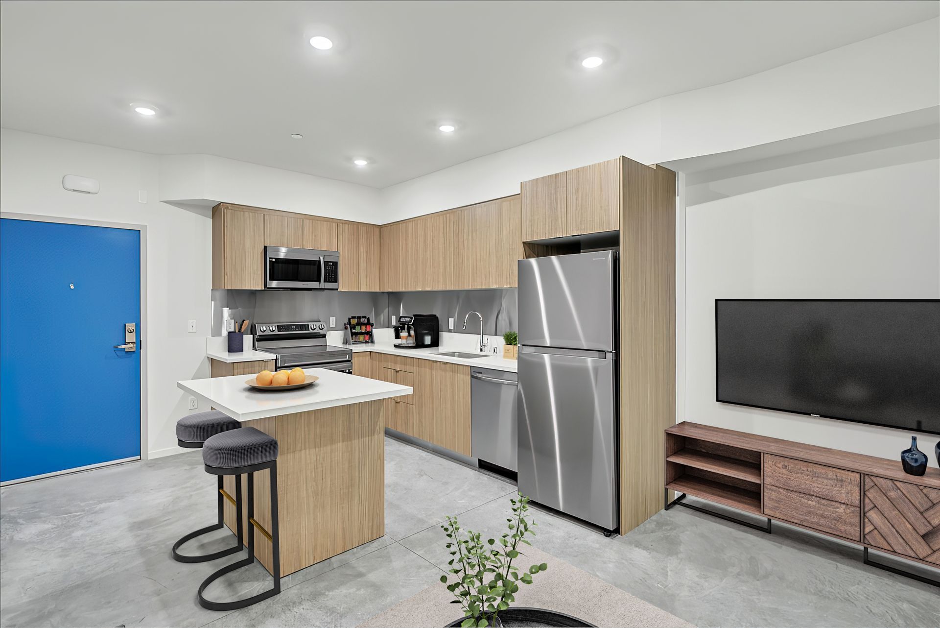 1 Bedroom 1 Bath, Kitchen, Living and Entry area
