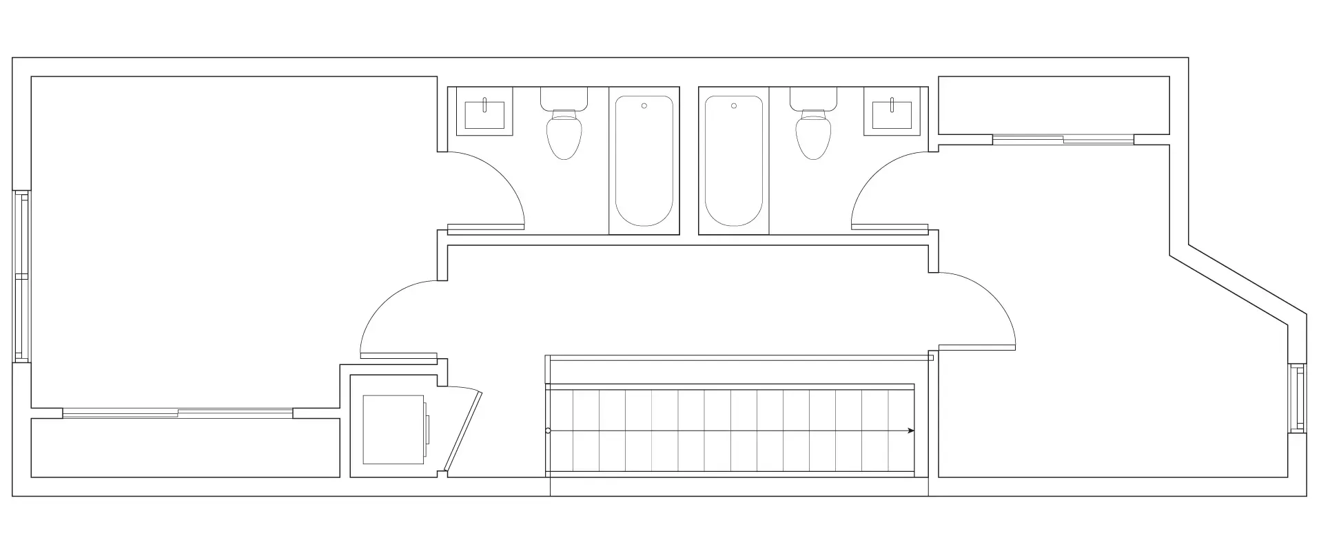 Designer 2 Bedroom 2 Bath Floor Plan