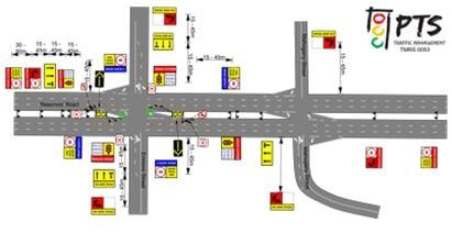 A Map Of A City With Lots Of Buildings And Roads Sign — PTS Traffic Management in Smithfield, QLD