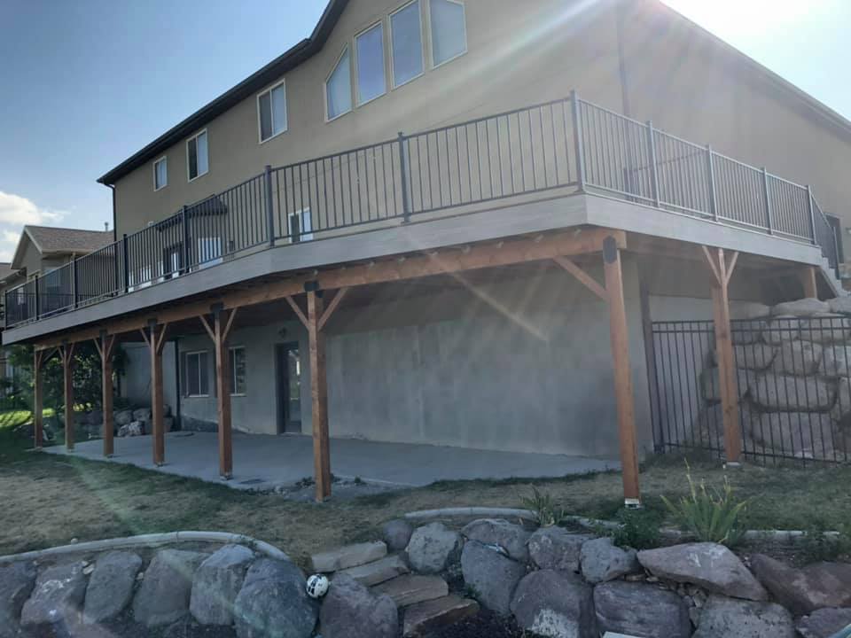 House with Elevated Deck — Mona, UT — Clover Creek Home Designs