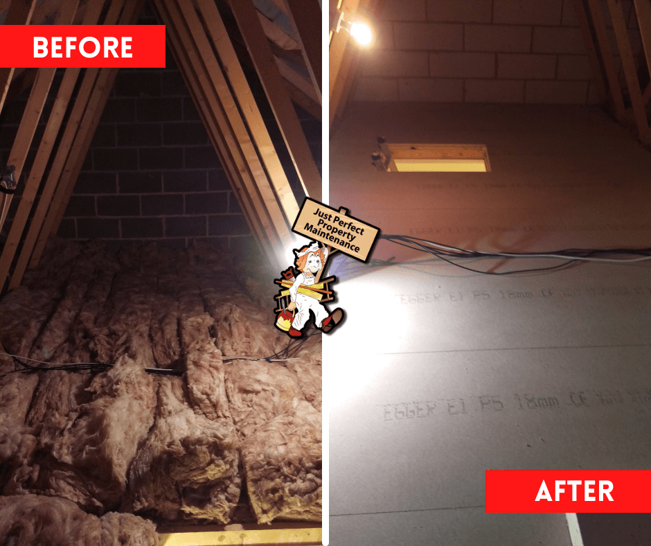 before and after of a completed property maintenance job in the east anglia region