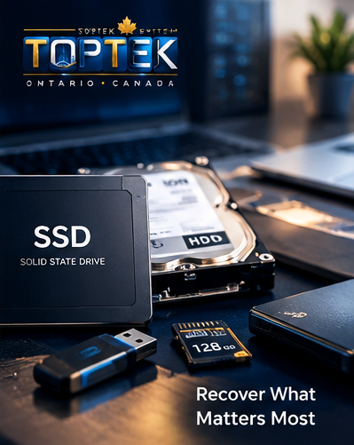 Data loss can occur due to hardware failure, damaged storage, accidental deletion, OS issues, file-system errors, or physical damage. Professional Data Recovery You Can Rely On