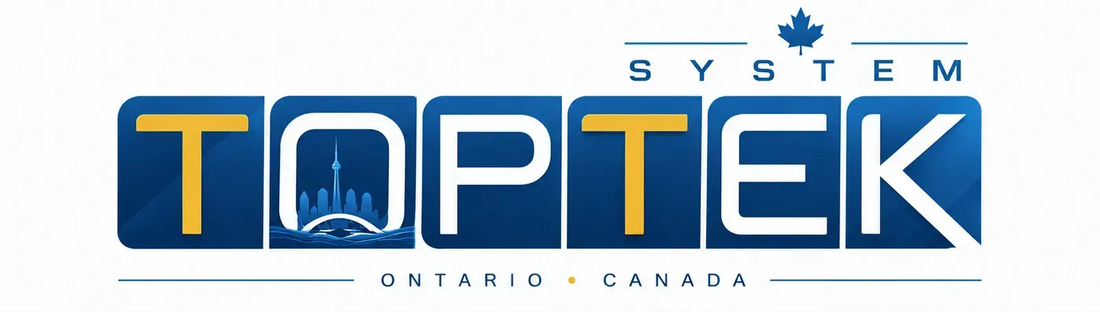 Top Tek System logo in blue and gold with a train graphic and the words “Ontario Carrier” underneath