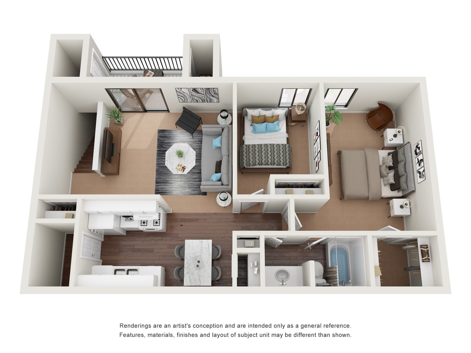 2 bed