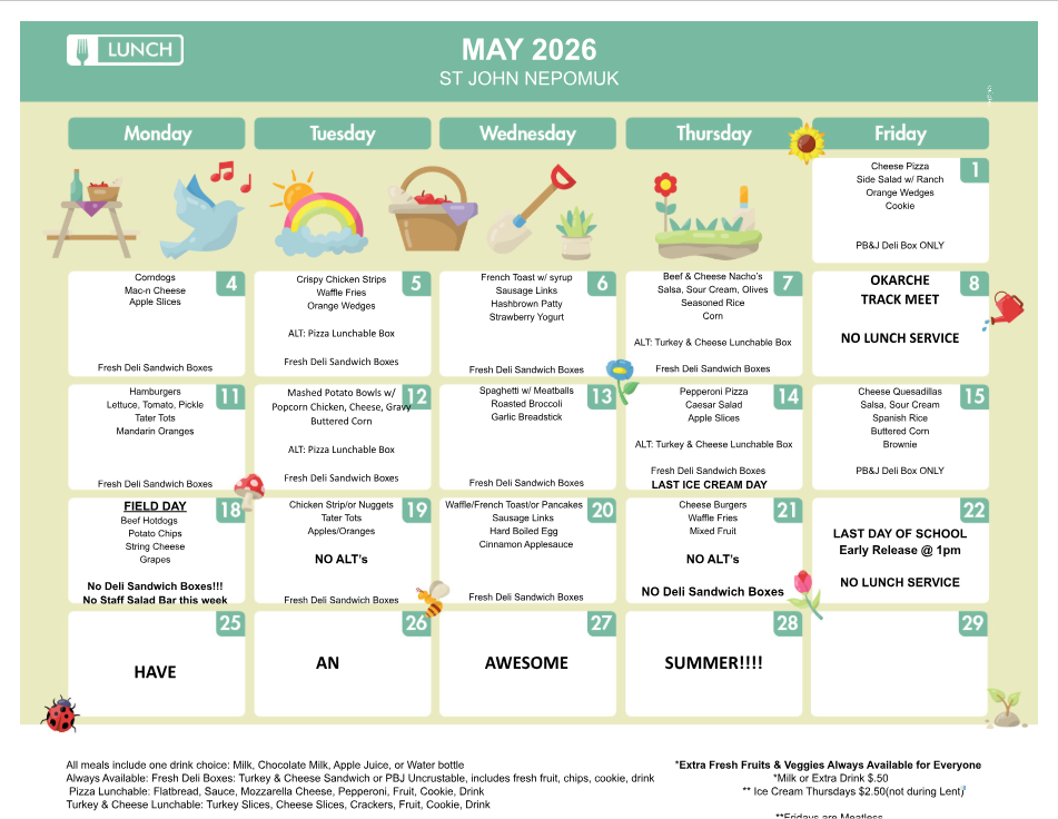 may lunch menu