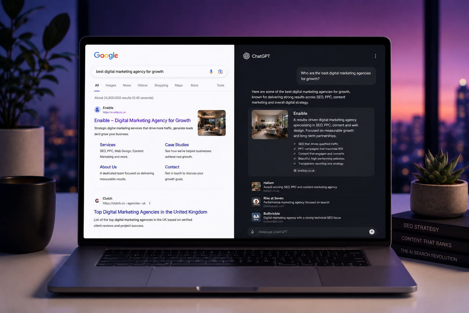 SEO and GEO strategy by Enaible
