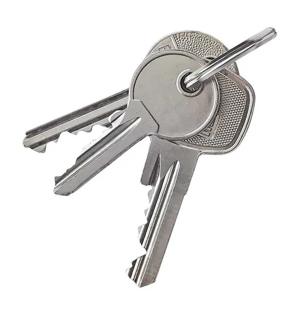 Three Silver Keys on a Metal Key Ring — Lady Locksmith in Mackay, QLD