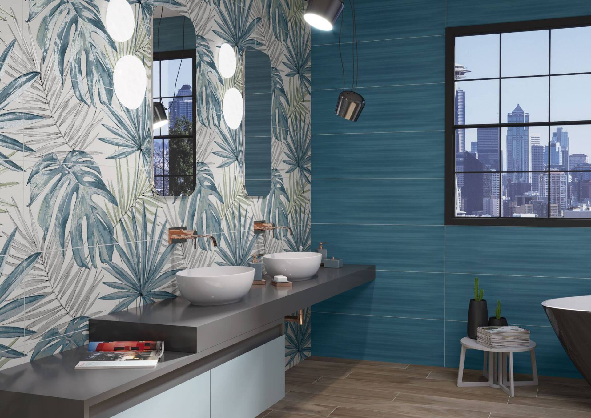 bagno rivestito in ceramica