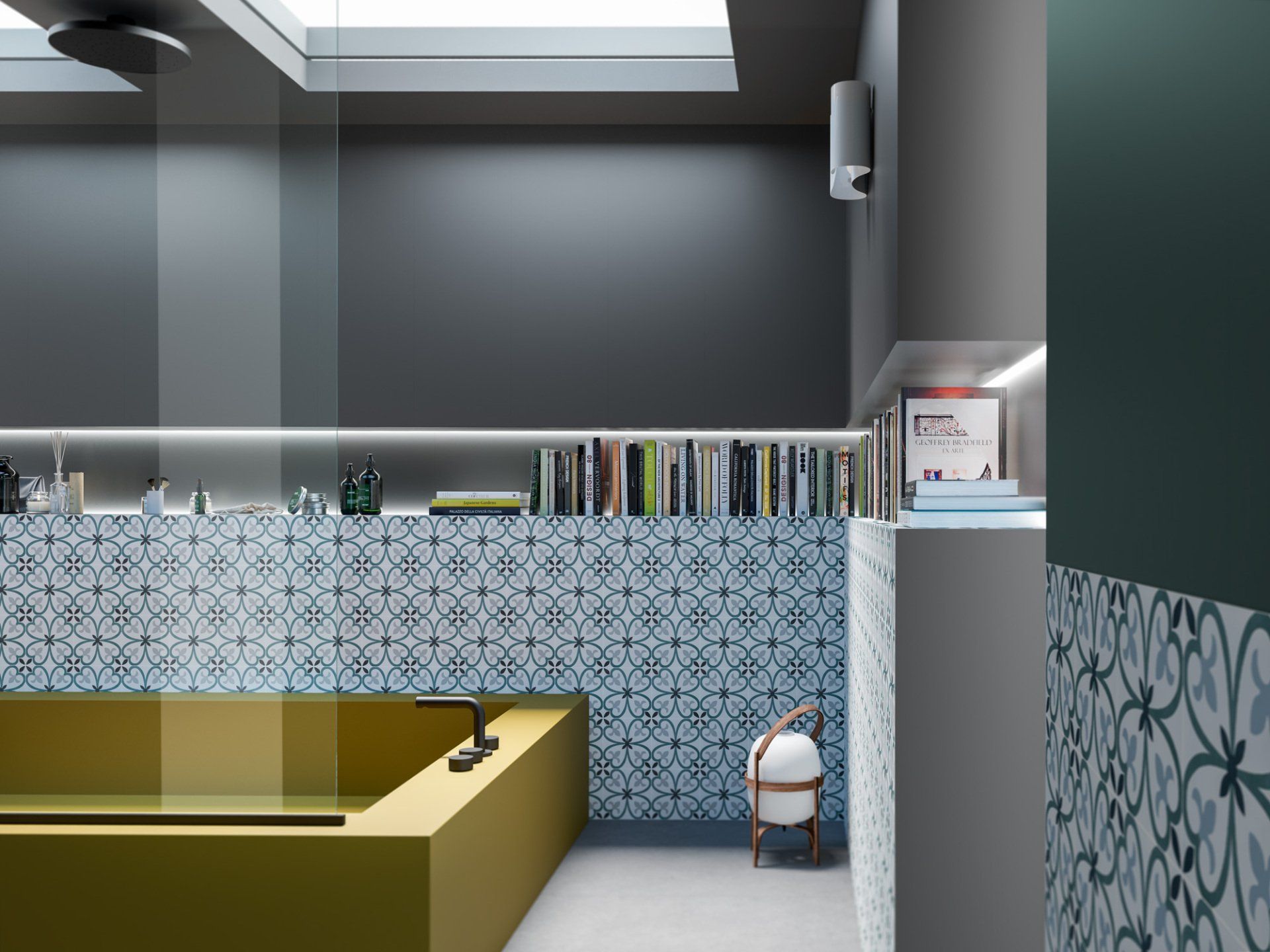 rendering parete bagno
