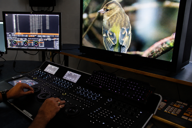Film editing software on a digital monitor