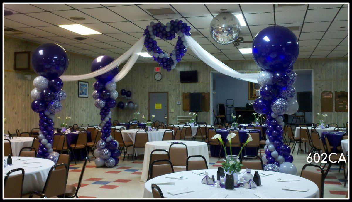 Blue Heart Balloon Canopy