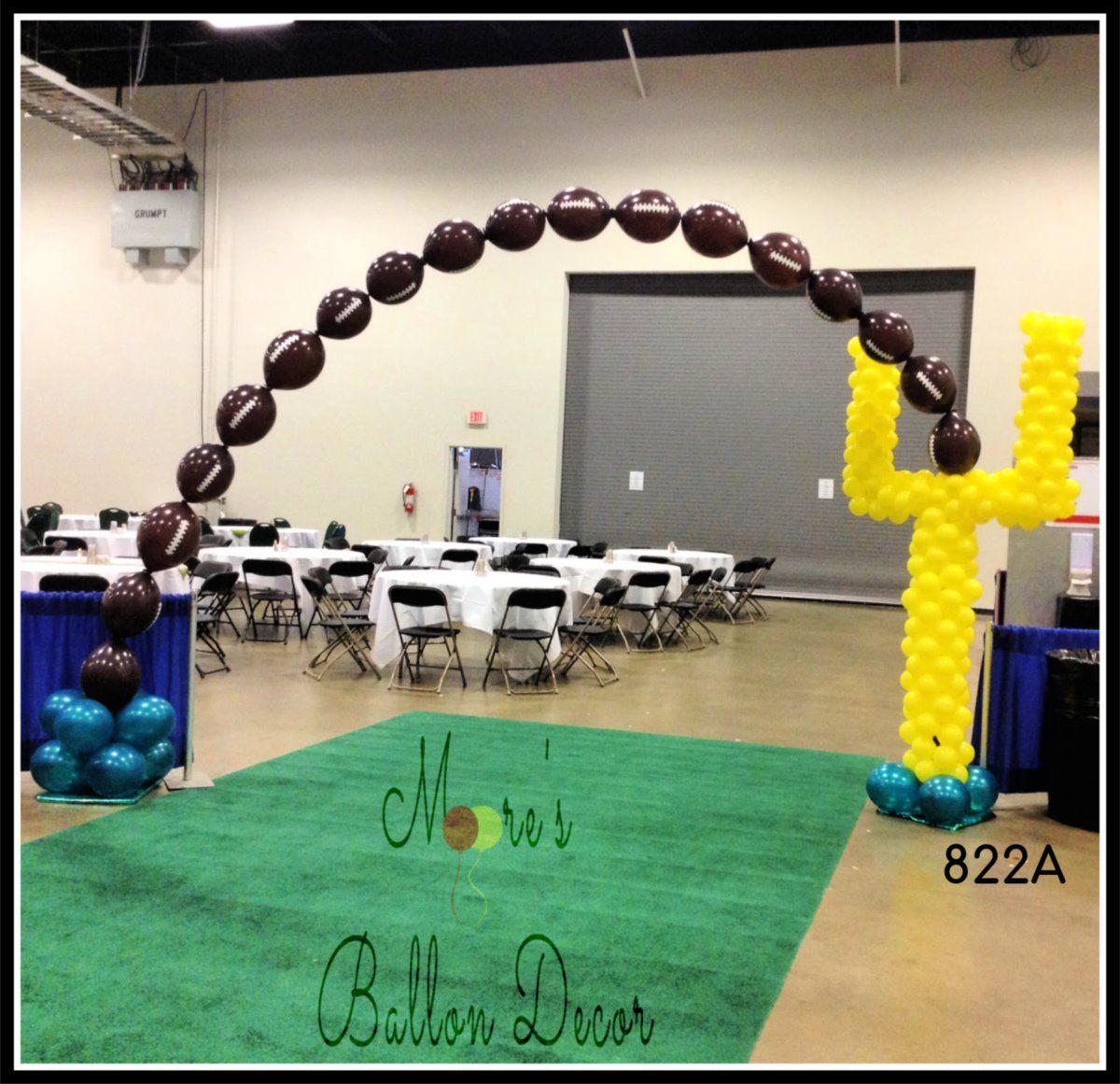 Linked Balloon Arch for Football Decor