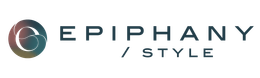 Epiphany Style logo with stylized circular icon and teal text on white background