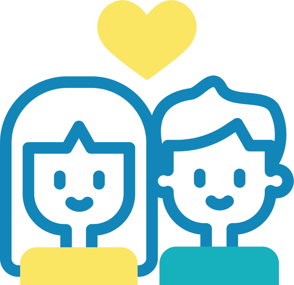 Two children, ages 2 to teens