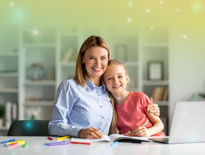 Parent and child smiling together representing ABA family support in New Jersey