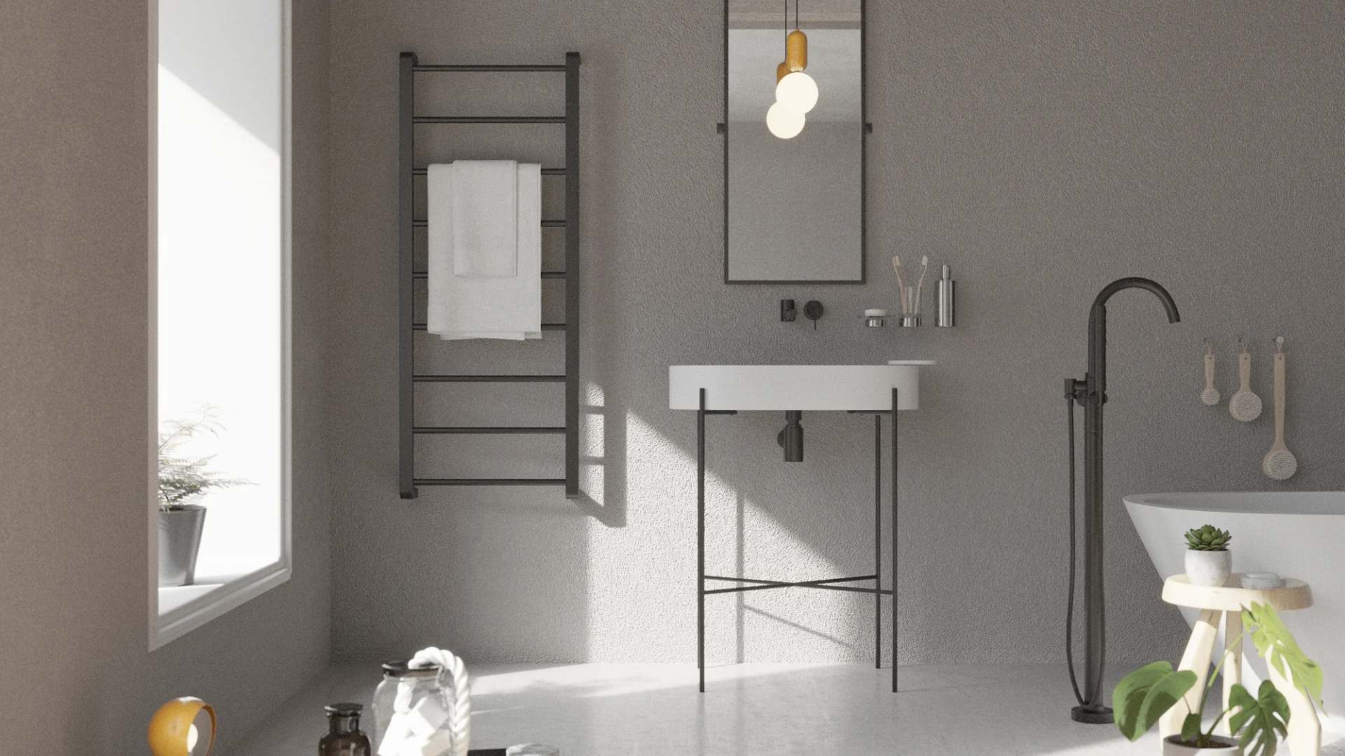 Black Heated Towel Rail — Metro & Western Sydney, NSW — Poliak Building Supply Co