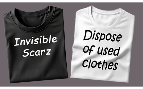 Camisetas com as frases