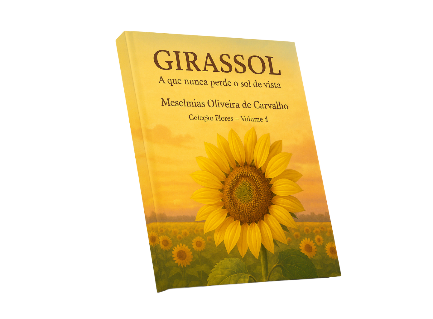 Capa do livro Girassol, quarto livro da Coleção Flores de Meselmias Oliveira de Carvalho