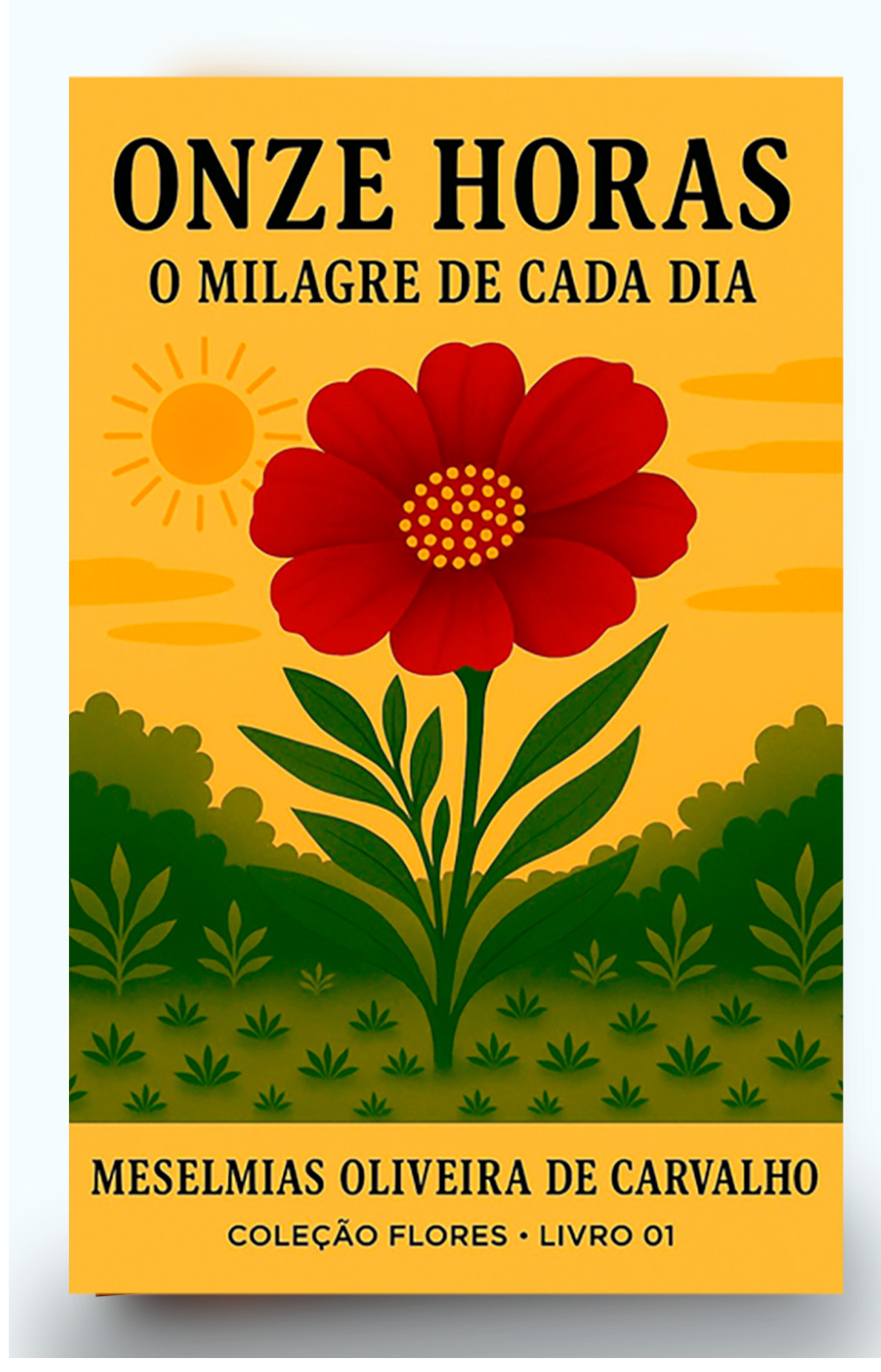 Capa do livro Onze Horas, primeiro livro da Coleção Flores de Meselmias Oliveira de Carvalho 