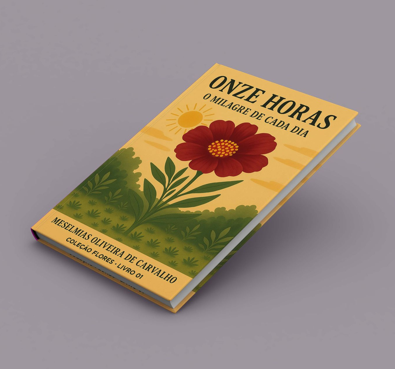 Capa do livro Onze Horas, primeiro livro da Coleção Flores de Meselmias Oliveira de Carvalho