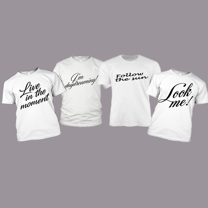 Camisetas com as frases, inspiradas nos livros do autor.