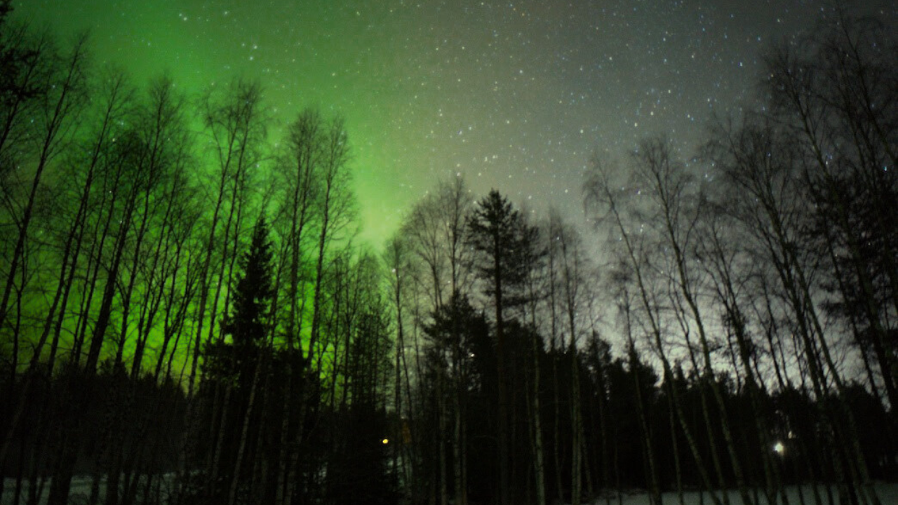 Aurora Natural light in the sky of Tromso and the nature in the Night