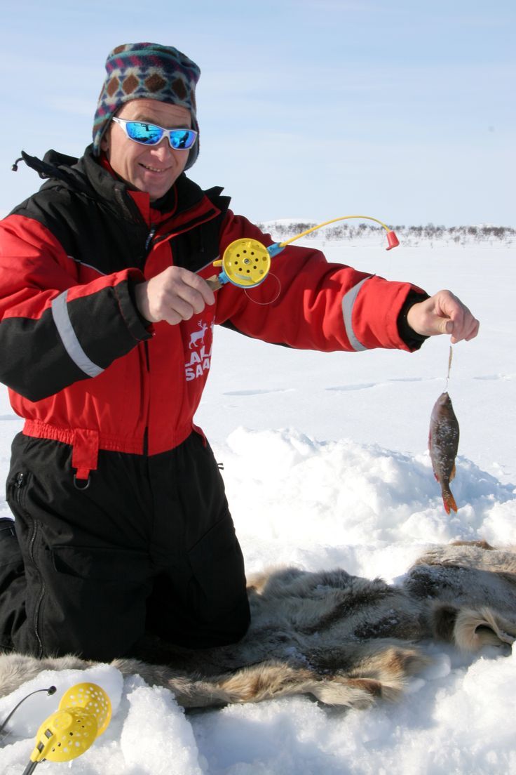 Ice fishing in tromso Norway