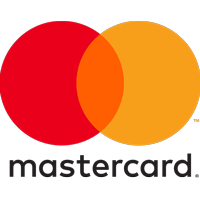 Il logo di Mastercard è un cerchio rosso e arancione.