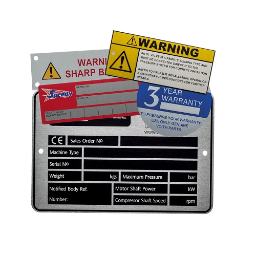 commercial product plates.