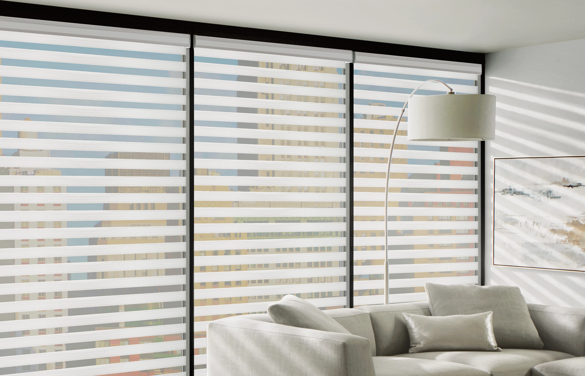 Hunter Douglas Designer Banded Shades near Elkhorn, Nebraska.