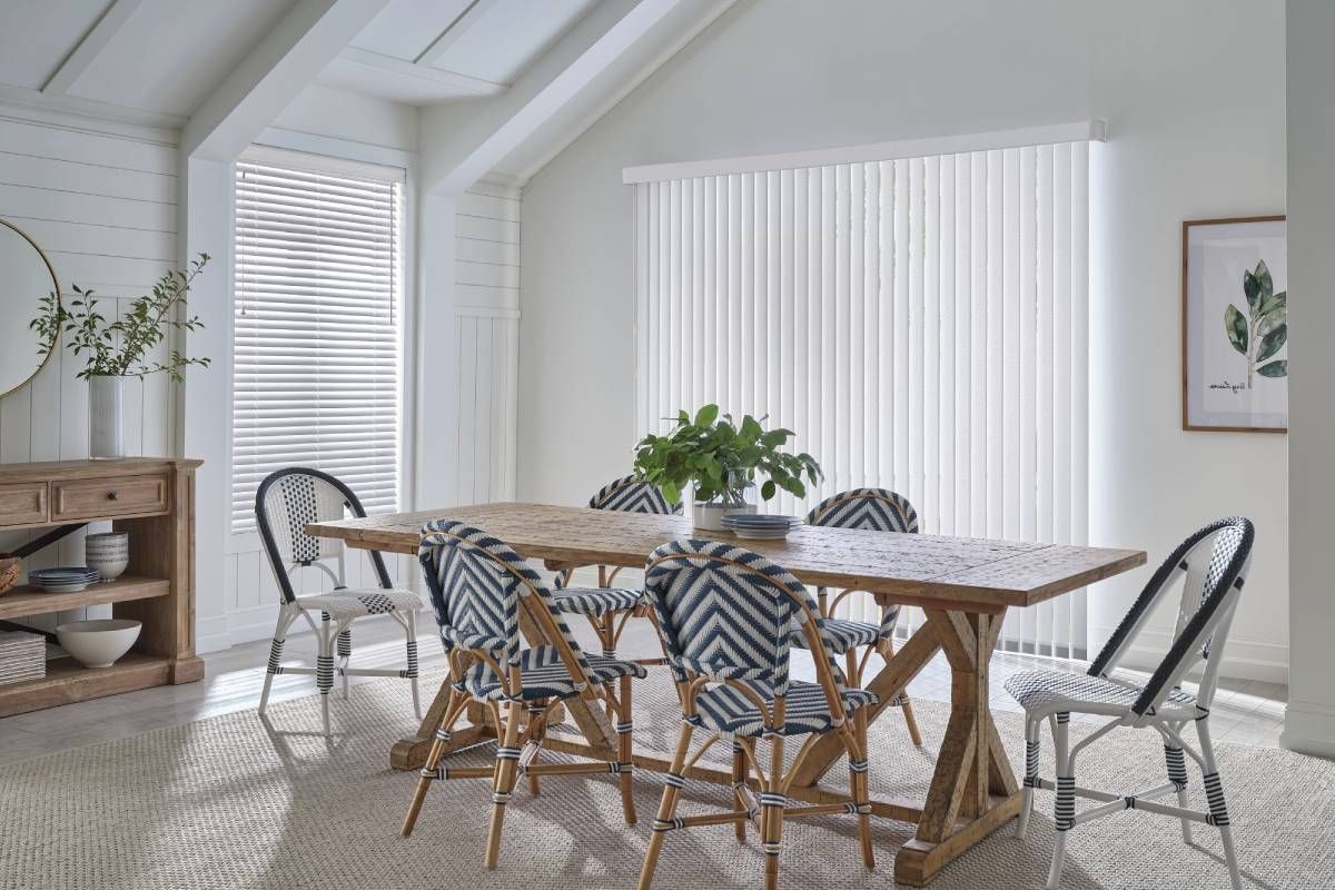 Hunter Douglas EverWood® Faux Wood Blinds and Vertical Solution® Vertical Blinds near Elkhorn, NE
