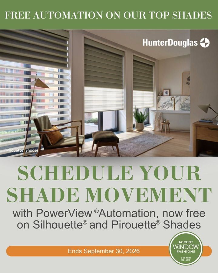 Free Automation on our Top Shades - Silhouette® and Pirouette®