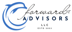 Forward Advisors LLC logo with blue swoosh and black script text on a white background