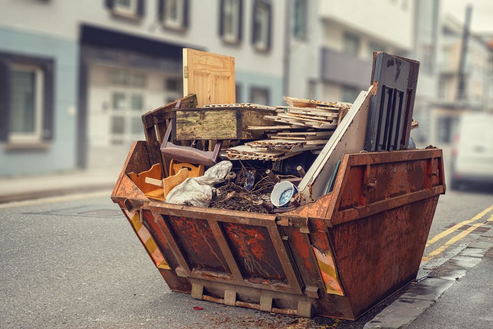 Old Rusty Dumpster Skip - Skip Bin Hire in Stockton, NSW